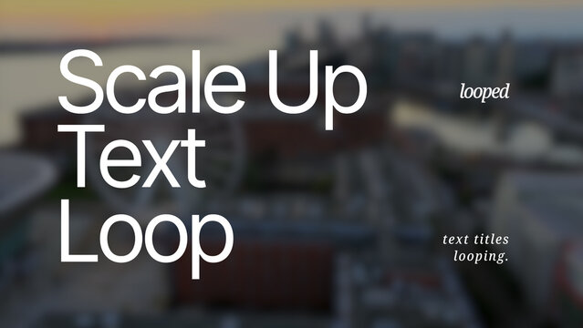 Looped Scale Up Text