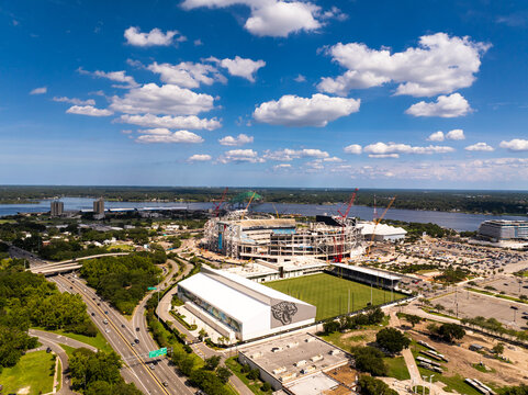  Aerial View of EverBank Stadium Under Construction in Downtown Jacksonville, Florida&rdquo; 2026 