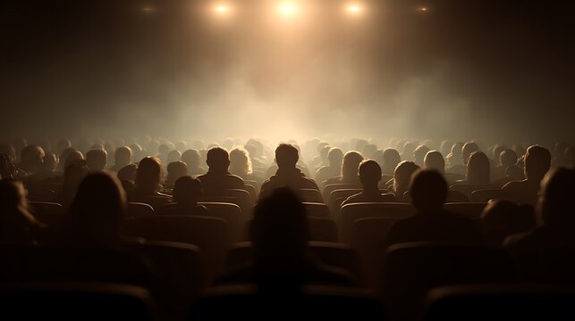 Audience watching a performance on a brightly lit stage.