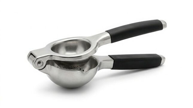 Manual citrus lemon lime squeezer juicer tool with squeezer stainless beverage culinary restaurant cocktail refreshment cookingware equipment houseware isolated background squeezing