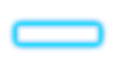 Blue glowing rectangular frame with diffused glow, isolated on transparent background © hindu