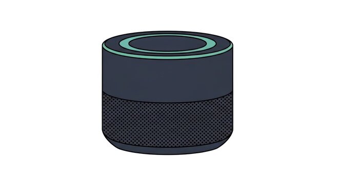 Modern wireless speaker illustration isolated on white background