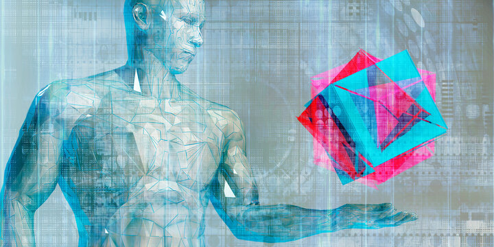 Technology Mesh Abstract Background With Intelligence Infrastructure