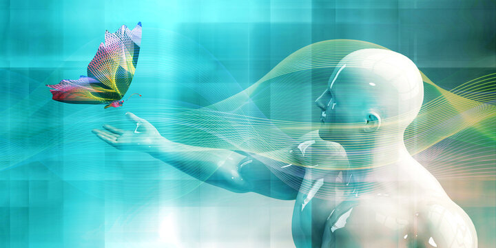 Alternative Energy Solution Blue Interface Digital Visualization
