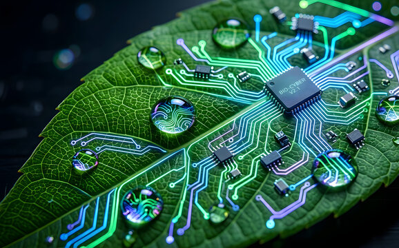 &bull;	Bio Tech Green Leaf Circuit