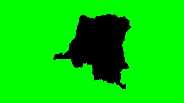 Africa map geography border territory geographical animation showing Democratic Republic Congo country transformation over time