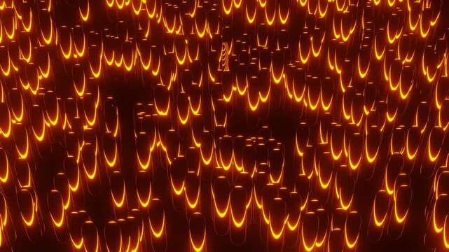 Abstract Glowing Orange Neon Pillar Pattern Motion Background, vj loop