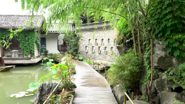 Liuyuan, Hefei City, Anhui Province, China.Liuyuan is mainly composed of Huizhou-style buildings of the Ming and Qing dynasties and serves as a model of classic private gardens.