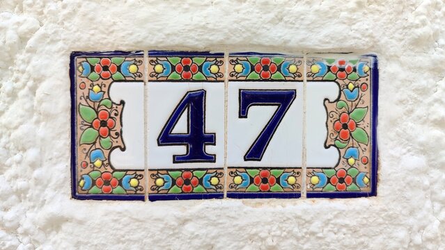 number one on a wall
