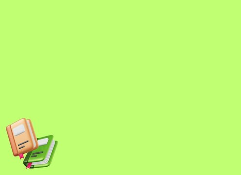 a green background with a computer and a green background