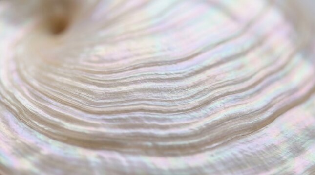 Macro close up of iridescent natural mother of pearl shell texture.
