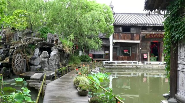 Liuyuan, Hefei City, Anhui Province, China.Liuyuan is mainly composed of Huizhou-style buildings of the Ming and Qing dynasties and serves as a model of classic private gardens.