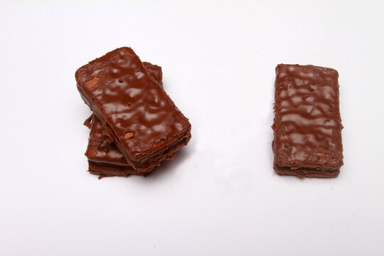 chocolate bar isolated on white background