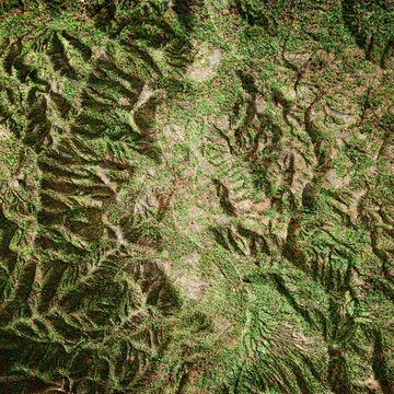 Moss Covered Mountain Terrain Texture Seamless PBR Albedo Material