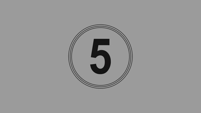 Old Universal Countdown, realistic vintage old movie countdown intro animation from 10 to 0. 4k video