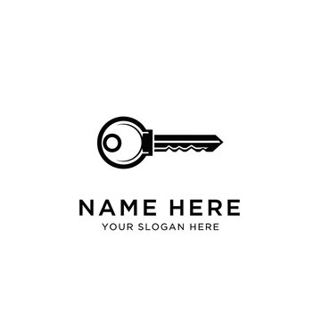 Modern Key Logo Design Isolated on Transparent Background