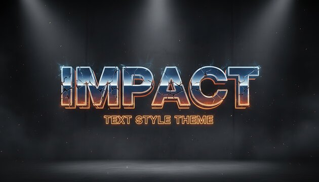 Impactful Text Style Design with Lighting Effects.