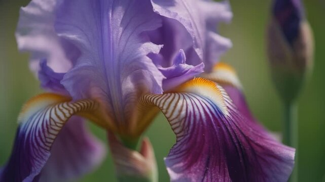butterfly feeding on purple flower in slow motion