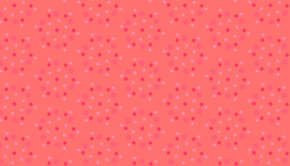 Small polka dot fabric in pink and red tones Geometric fabric seamless pattern in simple rustical style © Olga
