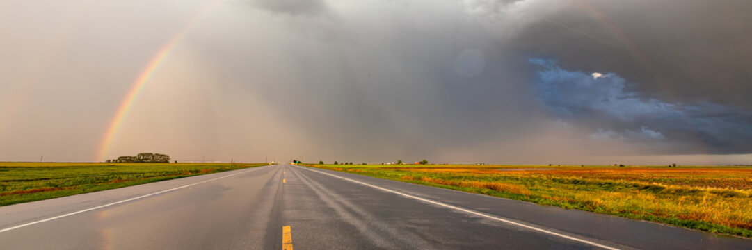 Impacts of Climate Change. Extreme Weather, Supercell Storms, Global Warming and Environmental Sustainability. Wide Web Banner Featuring Copy Space