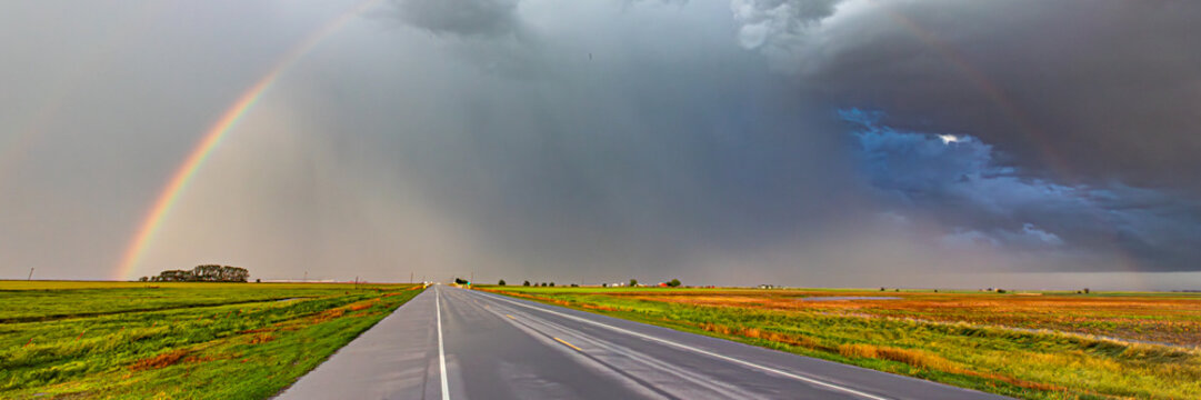 Impacts of Climate Change. Extreme Weather, Supercell Storms, Global Warming and Environmental Sustainability. Wide Web Banner Featuring Copy Space