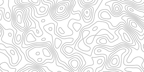 Obraz premium Modern topography contour map background, abstract delicate line work mapping height and terrain, for cover, banner and social media.
