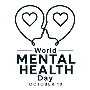 Creative logo design for world mental health day awareness campaign and support event