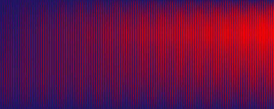 Blue and red background with vertical geometric lines and optical halftone gradient transition