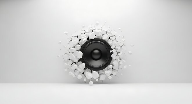Audio speaker breaking wall