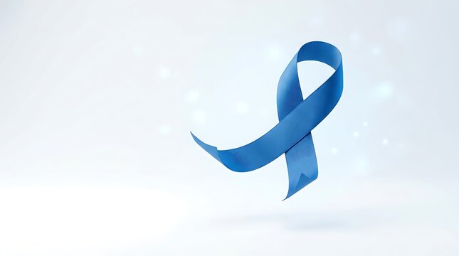Blue ribbon symbol for prostate cancer awareness and mens health support 1.