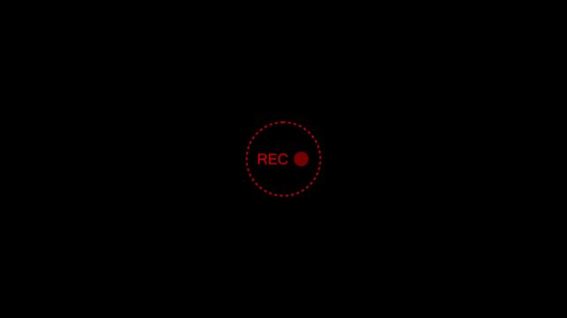 Screen Recording Icon UI Animation with Blinking Red REC Light and Timer Counter