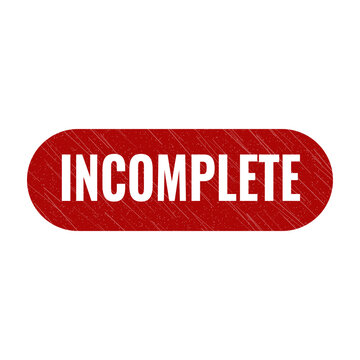 Red incomplete stamp sign with grunge texture