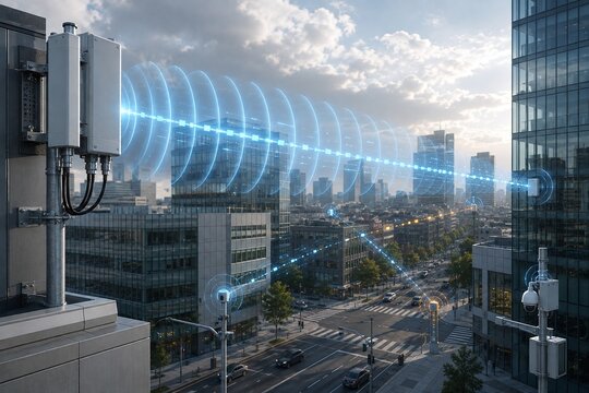 5G Wireless Signal Wave and Beamforming Across Smart City