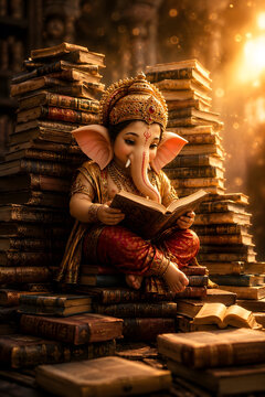 lord ganesha pic, god ganesh picture, god ganesh image with copy space 