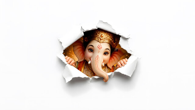 lord ganesha pic, god ganesh picture, god ganesh image with copy space 