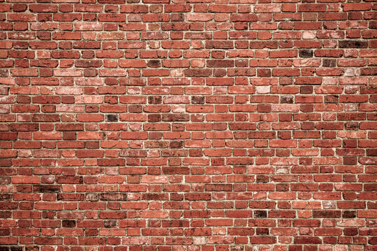 Retro brickwall texture background. Bricks wall pattern surface. Bricks masonry stonework texture. Bricks classic mortar wall.