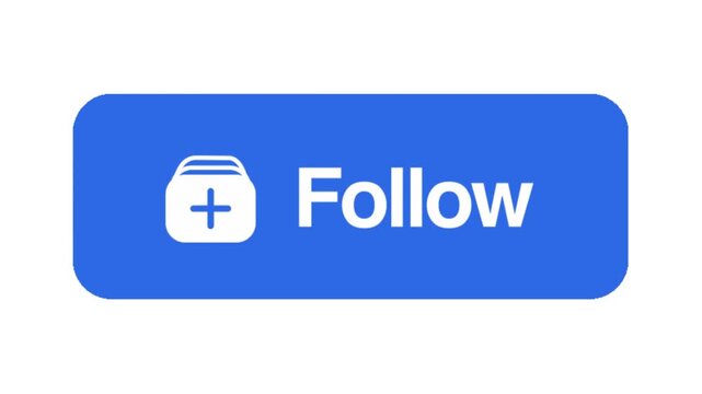 Social Media Follow Button Animation on White Background