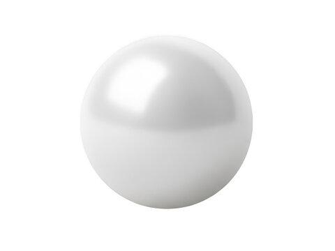 A white sphere with a shiny surface