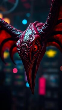 The crimson stained leather of a pterugium, whispers of forgotten valor,  texture,  dark