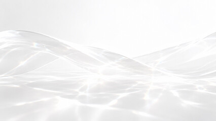 Fototapeta premium Abstract White Liquid And Transparent Glass Waves Background