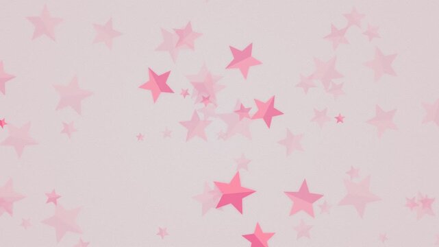 Soft Pastel Pink Background Decorated with Floating Geometric Star Shapes for Elegant Celebration Designs
