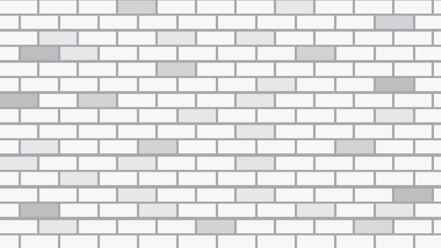 White Brick Wall. Vector Background.
