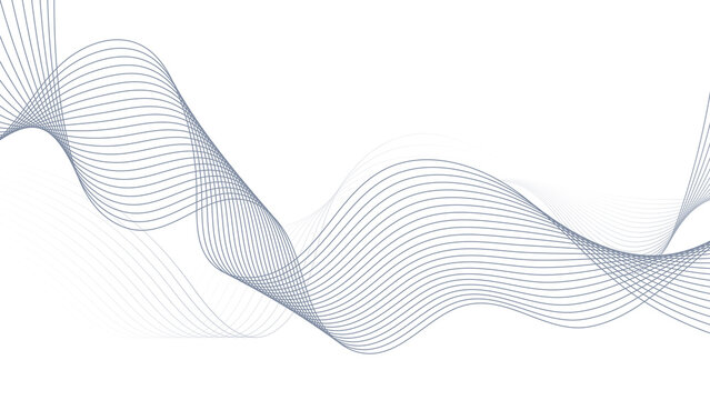 Abstract wave element for design. Digital frequency track equalizer. Stylized line art background.