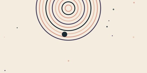Minimalist dark dot in orbital ring system design © AKLIMA