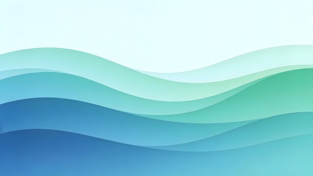Abstract wave pattern in blue and green