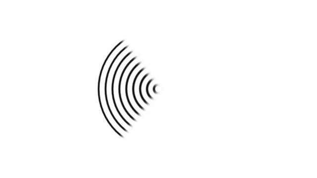 Animated wifi internet network icon on white background