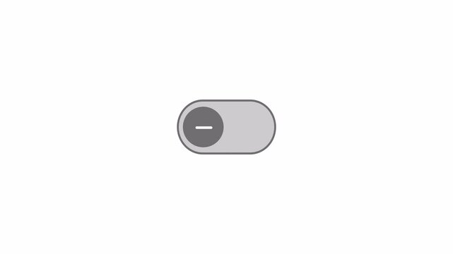 Toggle Switch Button with Check Mark Animation on Transparent Background, Check Mark On Off Button, Turning On and Off Toggle Slide Button, Modern User Interface Motion Graphic in 4K