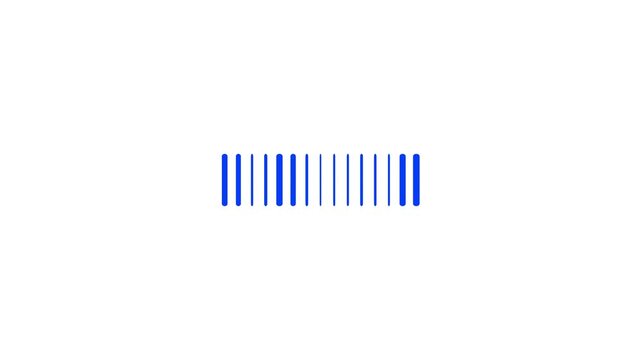 Music Level icon animation on black background. audio equalizer or volume lines animated symbol.