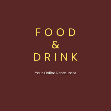 Modern food and drink logo concept for an online restaurant, cafe, or dining service brand