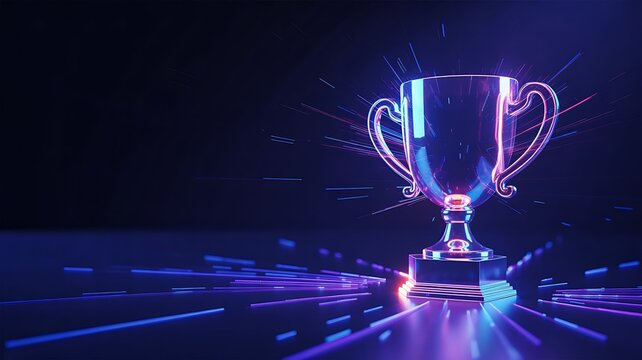 Trophy cup representing achievement success and competitive victory